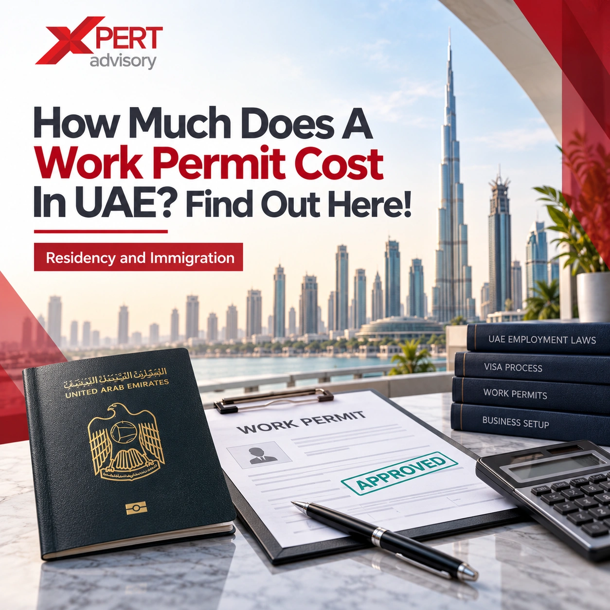 how much does a work permit cost in uae