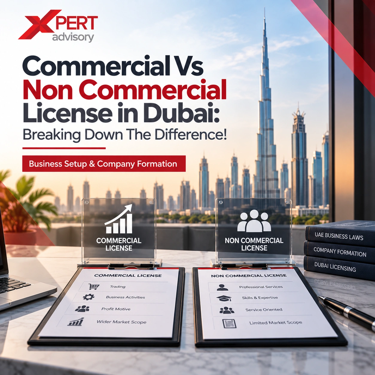 commercial vs non commercial license in dubai